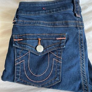 TRUE RELIGION JEANS WITH PEACH STITCHING